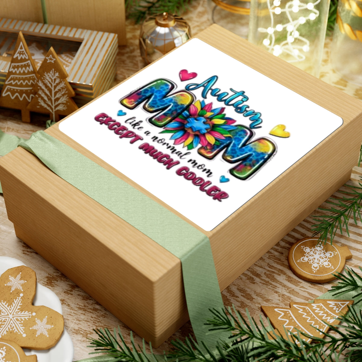 Cooler Autism Mom Kiss-Cut Stickers – Celebrate Unique Moms!