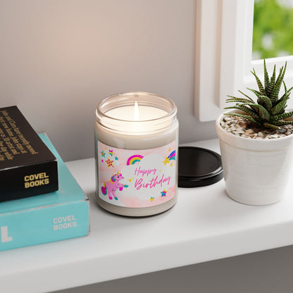 Birthday Unicorn Scented Soy Candle - 9oz